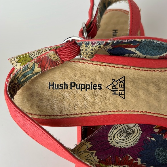 HUSH PUPPIES HP02 Flex Women's Coral Peep Toe Shoes 8.5 - Picture 4 of 11